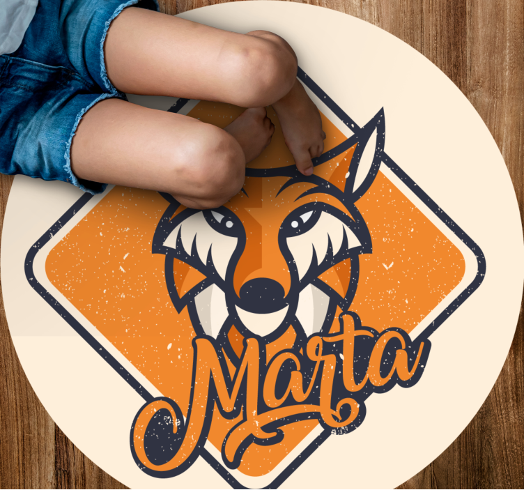 Tilpassbar smart rev vinyl teppe med navn - Tenstickers