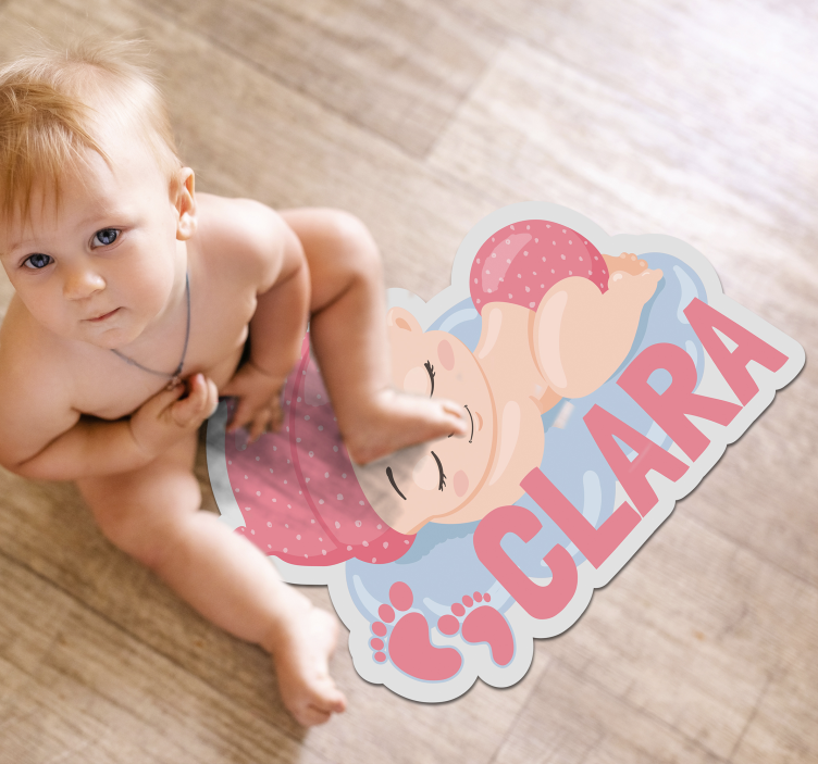 Tilpassbar spleeping babyvinyl teppe - Tenstickers
