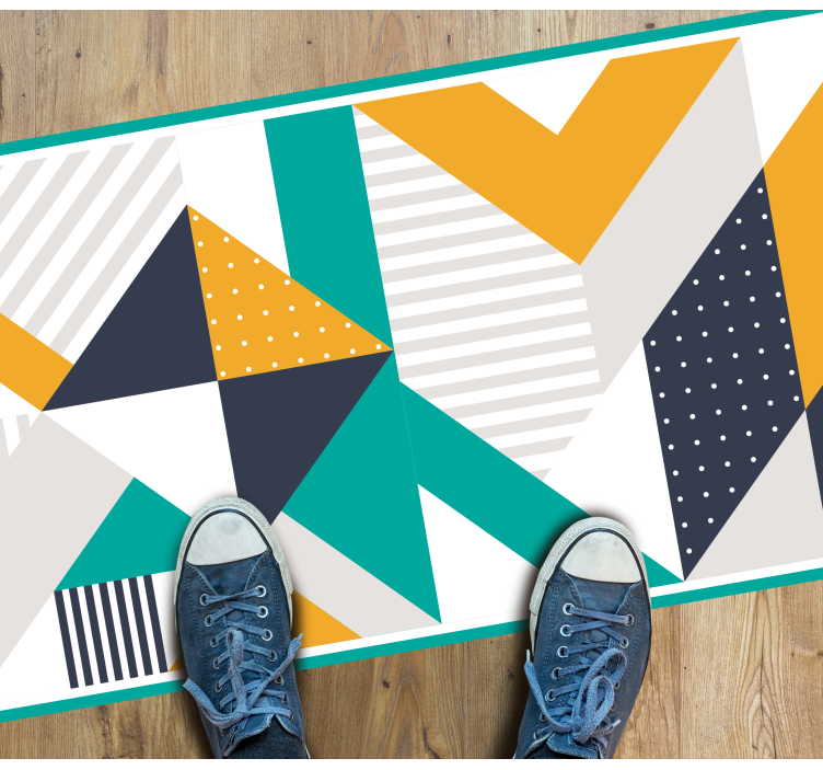 Trekanter geometrisk kunst vinyl teppe geometrisk - Tenstickers
