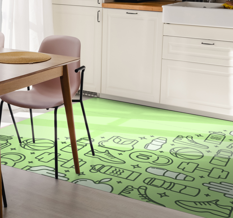 Treningsobjekter moderne vinyl teppe - Tenstickers