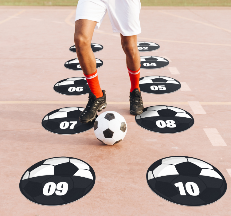 Treningspakke for fotball ungdom vinyl teppe - Tenstickers