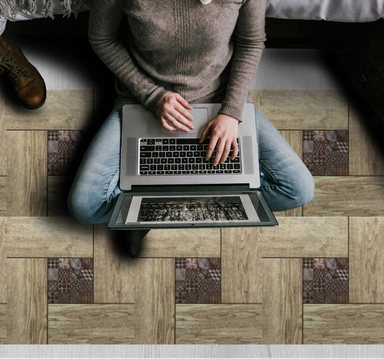 Teksturert mønster vinyl teppe tre - Tenstickers