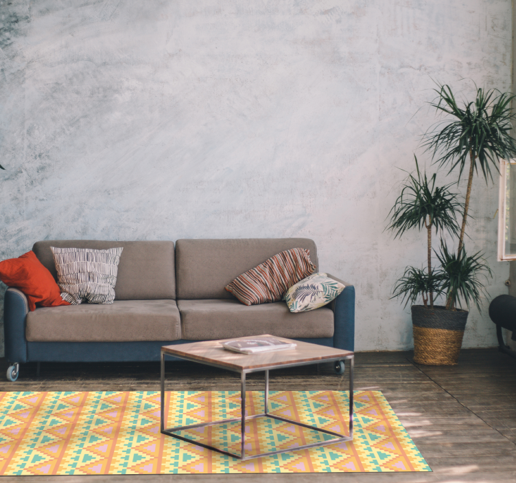 Tribal mønstret dekor vinyl teppe geometrisk - Tenstickers