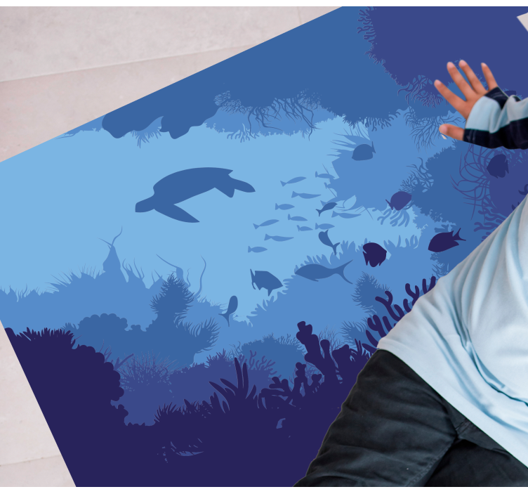 Under vann liv hav natur vinyl teppe - Tenstickers