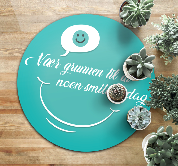 Være grunnen til at noen smiler tilpasset vinyl teppe - Tenstickers
