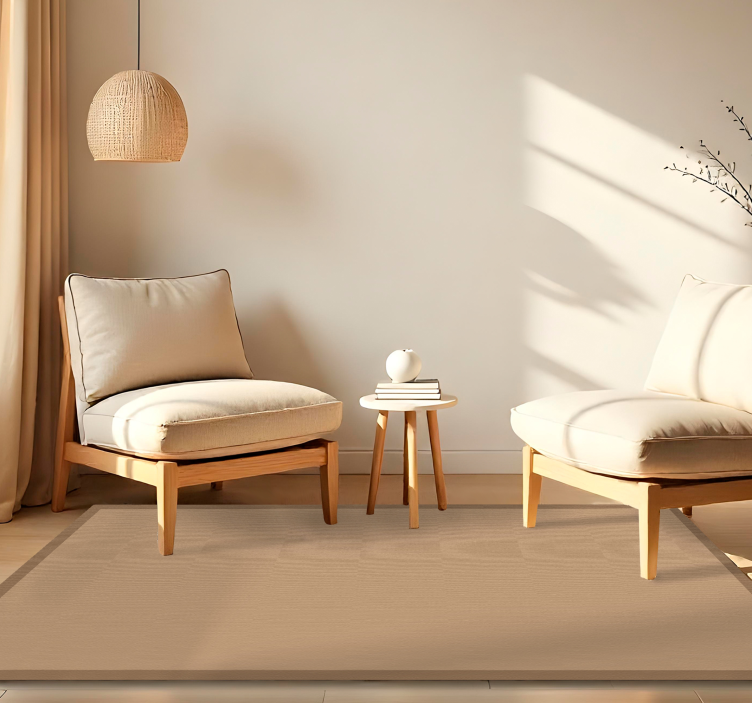 Vanlig jute-utseende vinyl teppe spiserom - Tenstickers