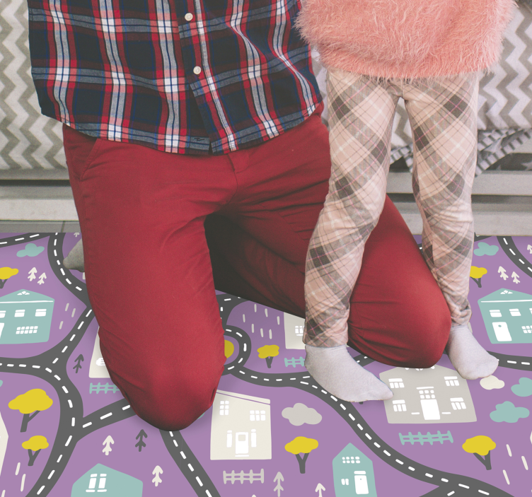 Veikartspill vinyl teppe veier - Tenstickers