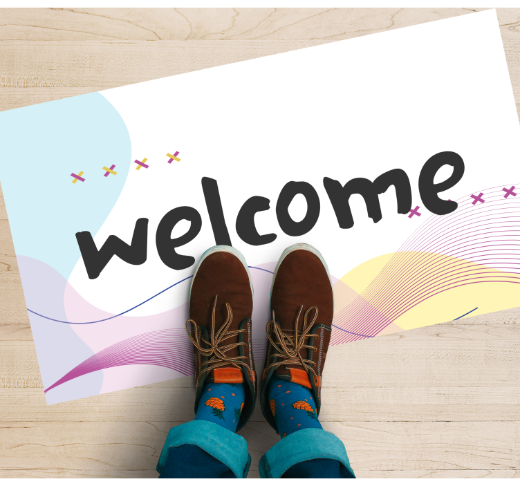 Velkommen moderne bokstaver inngangsparti fliser - Tenstickers