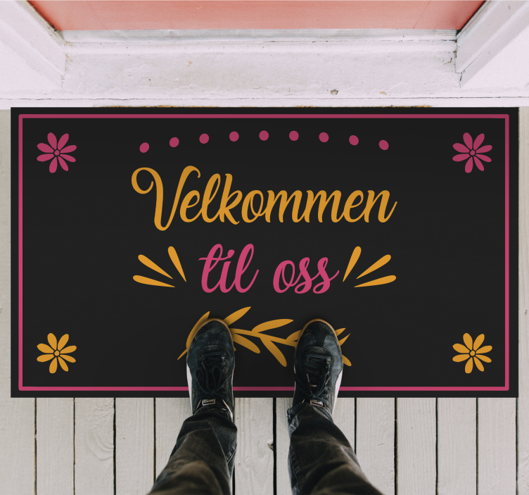 Velkommen til oss tilpasset vinyl teppe - Tenstickers