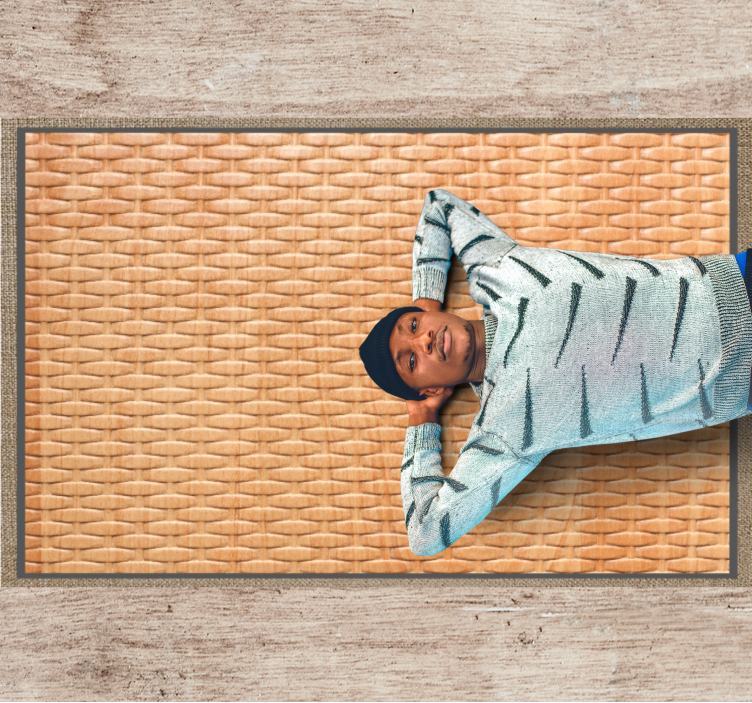 Vevd kurvfletting vinyl teppe midtgang - Tenstickers