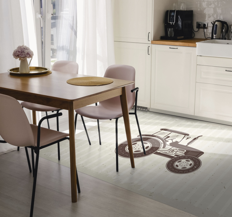 Vintage gårdstraktor vintage teppe - Tenstickers