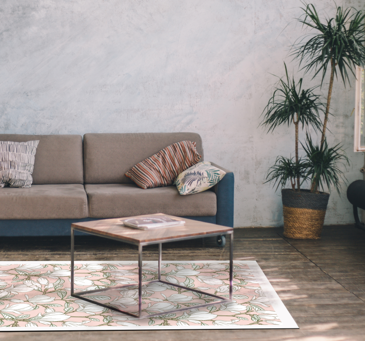 vinyl teppe til kjøkken fullt av blomster vinyl teppe - Tenstickers