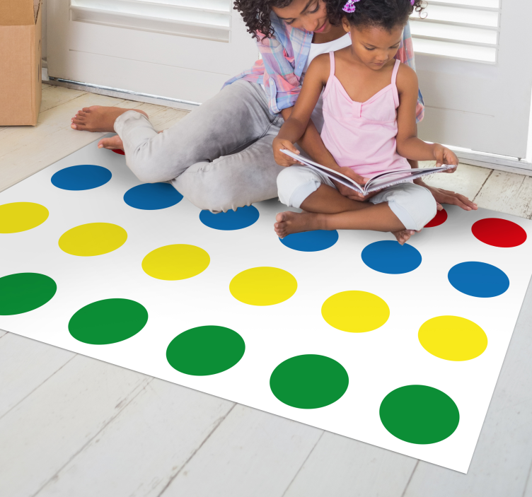 vinyl teppe twister spill for barn - Tenstickers