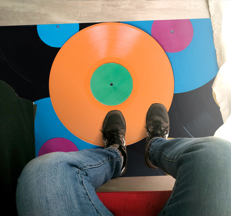 Vinylteppeplate flerfarget - Tenstickers