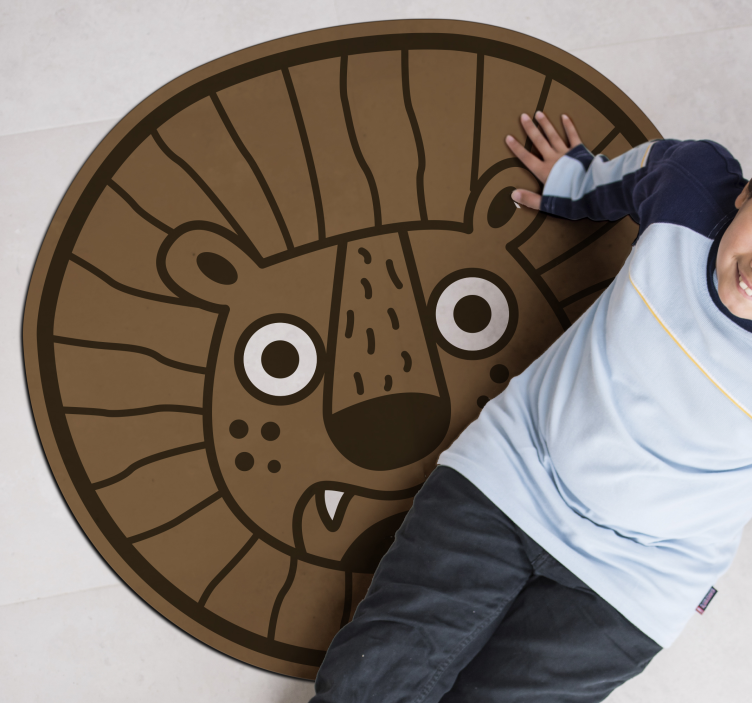 Vinylteppe løve for barn dyreteppe - Tenstickers