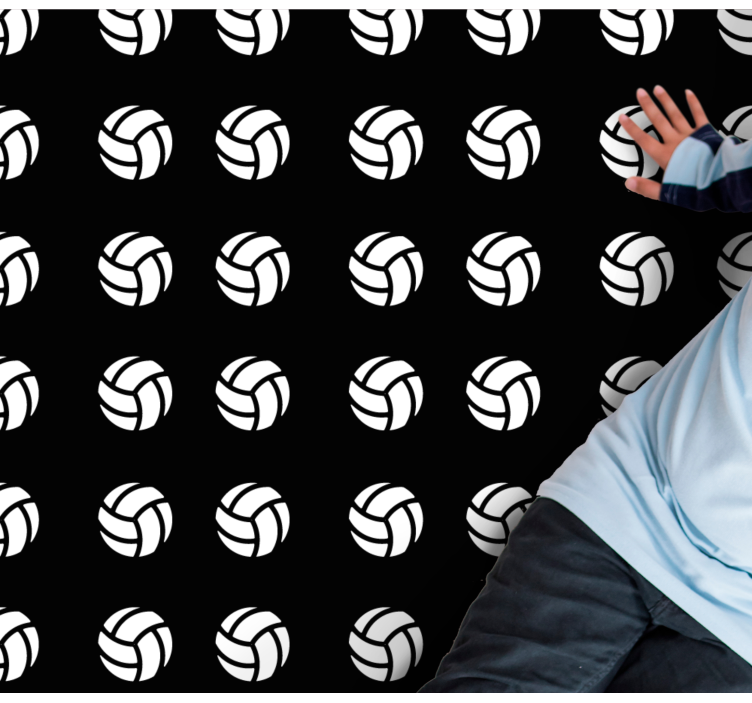 Volleyballmønster vinyl teppe spill - Tenstickers