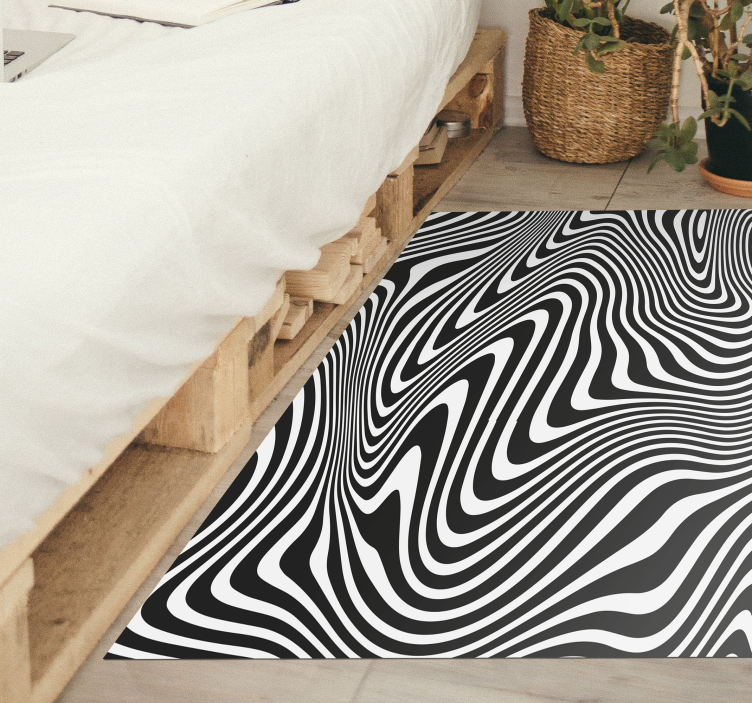 Zebra 3d-effekt vinyl teppe - Tenstickers