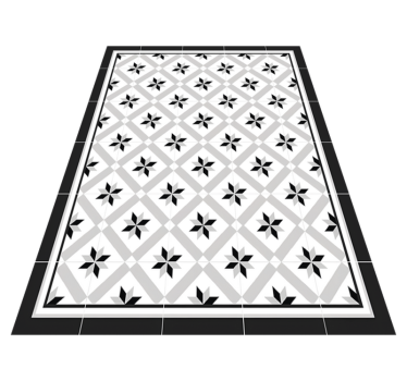 Hydraulisk svart vinyl teppe kjøkken - Tenstickers