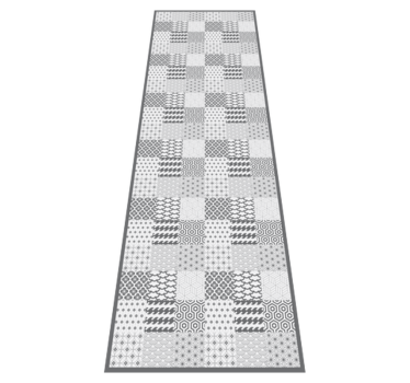Geometrisk fliseeffekt vinyl teppe kjøkken - Tenstickers