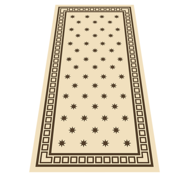 Vintage beige motiv vinyl teppe kjøkken - Tenstickers