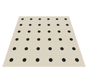Beige pokaprikket mønster vinyl teppe kjøkken - Tenstickers