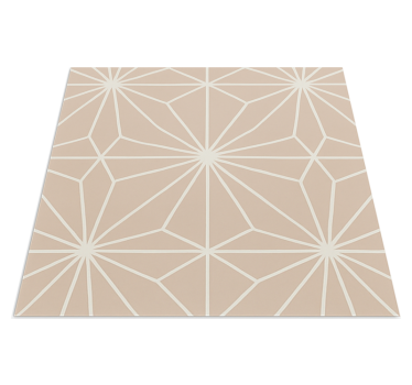 Vinyl teppe kjøkken beige stjerner mønster - Tenstickers