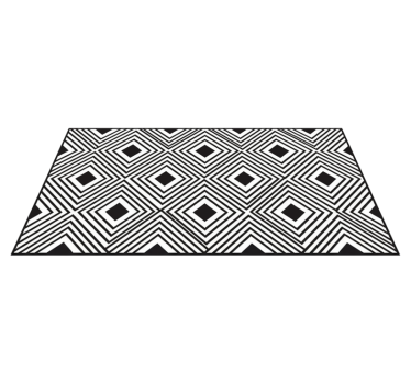 Tøft diamantgitter vinyl teppe kjøkken - Tenstickers