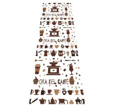 Kaffetid vinyl teppe kjøkken - Tenstickers