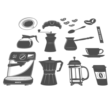 Vinyl teppe kjøkken kaffemeny - Tenstickers