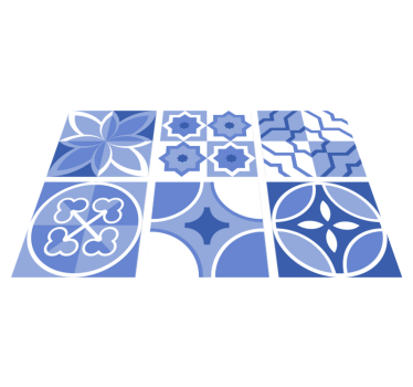 Vinyl teppe kjøkken azulejos cindito fliser - Tenstickers