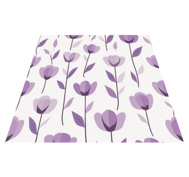 Blomstertrykk design vinyl teppe kjøkken - Tenstickers