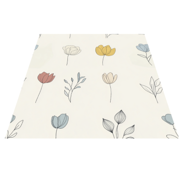 Blomsterdesign vinyl teppe kjøkken - Tenstickers