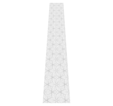 Vinyl teppe kjøkken med blomster i minimalistiske hexagoner - Tenstickers
