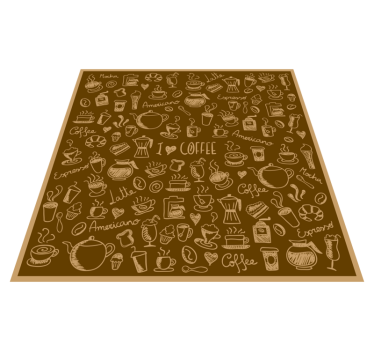Kaffe vinyl kjøkkenteppe - Tenstickers