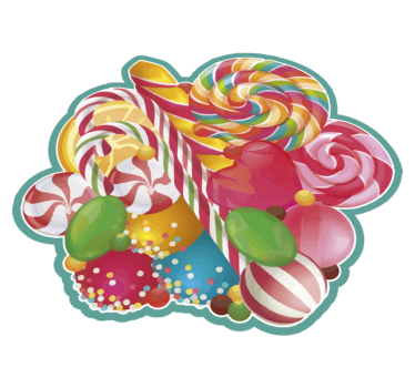 Innpakket godteri juleteppe - Tenstickers