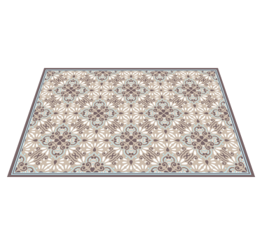 Beige hvit mosaikk vinylteppeflisematte - Tenstickers