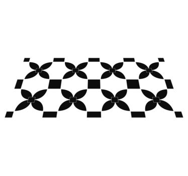 Svart trykt street tile effekt vinyl teppeflisematte - Tenstickers