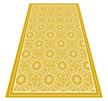 Vintage form gul retro teppe - Tenstickers