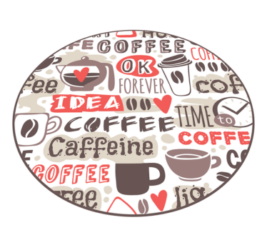 Vinyltepper med kaffe-tema - Tenstickers