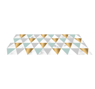 Marmor trekanter geometriske vinyl teppe - Tenstickers