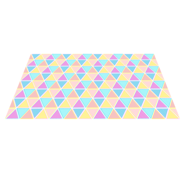 Pastell trekanter fargerik flisematte - Tenstickers