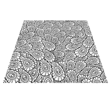 Påfuglpynt blomsterteppe - Tenstickers