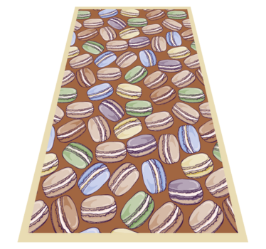 Fargerikt macarons mønster vinyl teppe kjøkken - Tenstickers