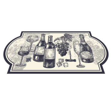 Flasker vin kjøkken vinyl teppe - Tenstickers