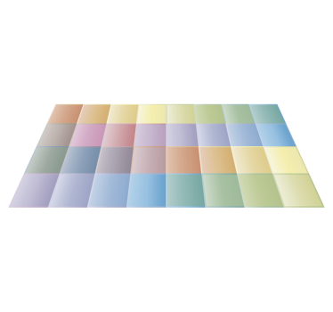 Flerfarget flis vinylteppe - Tenstickers