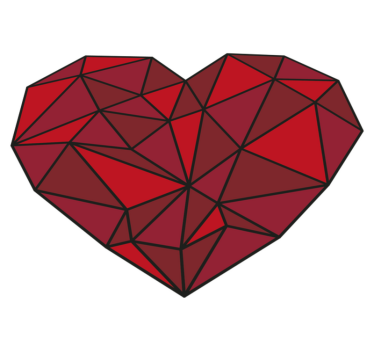Geometriske hjerte geometriske tepper - Tenstickers
