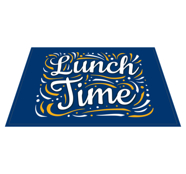 Dekorativt lunch time tekst vinylteppe - Tenstickers