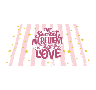 Secret ingredient is love stat vinyl teppe - Tenstickers