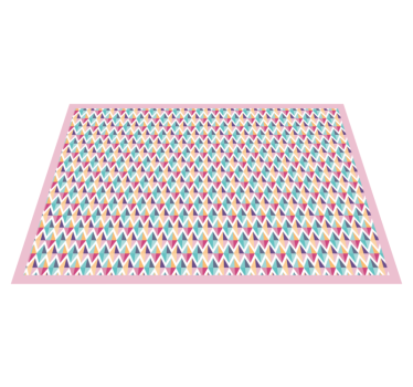 Fargerike diamanter geometriske vinyl teppe - Tenstickers