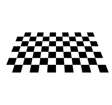 Svart og hvitt fliser retro teppe - Tenstickers